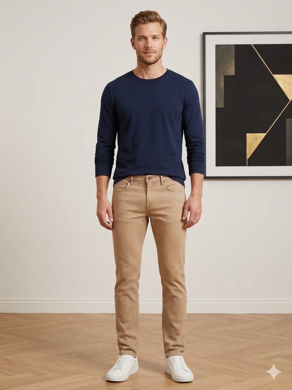 7 For All Mankind Slimmy  slim Straight Jeans Khaki/Tan